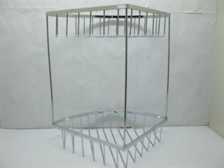 1Pc New 2-Layer Corner Bath Bathroom Rack Display