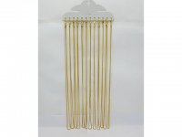 5Sheet X 12 Golden Color Box Chain Necklace 50cm long
