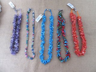 5Pcs Gemstone Crashed Stone Beads Chips Necklaces Fashion Jewell