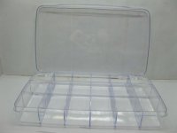 1Pc Bead Storage Boxes 18 Compartment Organizer w/Lid