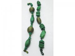 4x12Pcs Green Wooden Beaded Bracelets Bulk