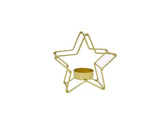 1Pc Minimalist Creative Desktop Gold Star Tealight Candle Holder