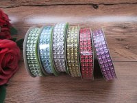 32Rolls Diamond Wrap Ribbon Chain Flower Scrapbooking Craft Wrap