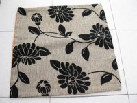 2Pcs Black Flower Hemp Pillow Cushion Covers 43cm