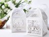 50X White Bird Laser Cut Candy Chocolate Gift Boxes Wedding Favo