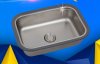 348x245mm Mini Stainless Steel Single Sink For Camper Van