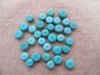 100Pcs Flat Round Blue Turquoise Gemstone Beads