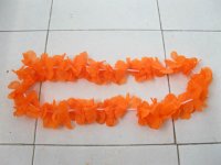 12 Orange Hawaiian Dress Party Flower Leis/Lei Flower 7cm