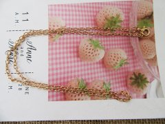12Pcs Golden Metal Linked Finished Chain with Clasp for Necklace 12Pcs Golden Metal Linked Finished Chain with Clasp for Necklace
