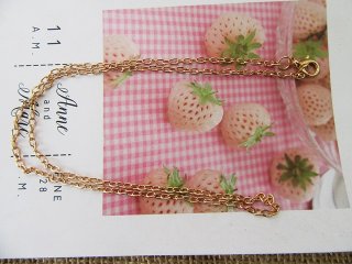 12Pcs Golden Metal Linked Finished Chain with Clasp for Necklace