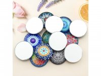 50Pcs Round Various Design Cabochon Tiles Beads 25mm Dia