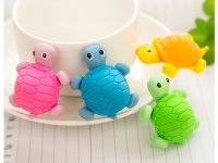 36Pcs Novelty Cartoon Tortoise Shape Erasers Mixed Color