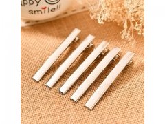 100Pcs Metal Hair Clips Base Barrette Finding 66mm Long Wholesal
