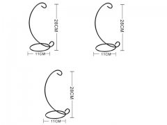 10 Freestanding Stand Holder For Hanging Planter Terrarium 28cm