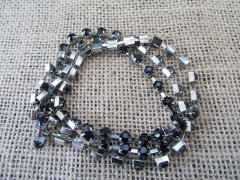50Strand Black Rhinestone Chain Trimming Sparkly Sewing Craft DI