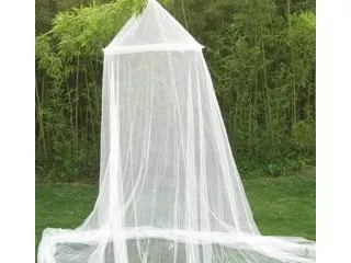 New White Circular Bed Canopy / Mosquito Net