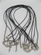 100Pcs Black Waxen Strings W/Lobster Clasp For Necklace 1.5mm