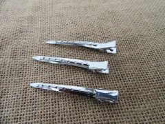 24Sheets X 3Pcs Hair Clips Base Jewelry Finding 70mm Long