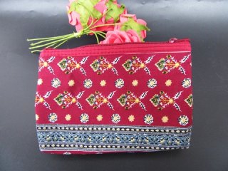 12Pcs Tibetan Red Coin Bag Wallet Makeup Bag Comestic Bag