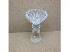 1X New Crystal Lotus Candle Holder 12.5cm High 1X New Crystal Lotus Candle Holder 12.5cm High