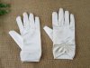 10Pairs Ivory Short Satin Gloves Bridal Glove Wedding Party Favo