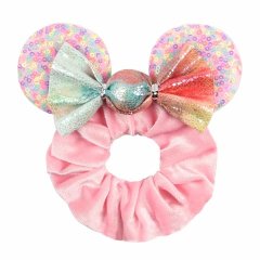 (image for) 3Pcs New Trendy Mouse Ears Bow Scrunchies Hair Bands Headband Hair Ties Girls Headwear