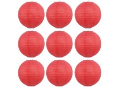 (image for) 12Pcs New Plain Red Round Paper Lantern Wedding Favor 25cm