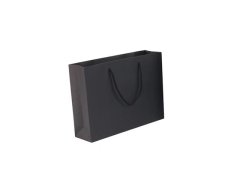 (image for) 10Pcs Thick Black Kraft Paper Gift Carry Shopping Bag 30x24x12cm