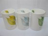 72pcs Classic Leaf Ceramic Coffee Mug Tea Cup Mixed Color