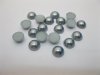2500Pcs 8mm Gray Semi-Circle Simulated Pearl Bead Flatback