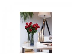 12Pcs Red Rose Artificial Flower Wedding Bouquet Party Decor 12Pcs Red Rose Artificial Flower Wedding Bouquet Party Decor