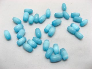 3500 SkyBlue Cats Eye Glass Rice Beads be-c49