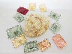 (image for) 100Pcs Colorful Rectangular Flatback Beads - 2 Sizes