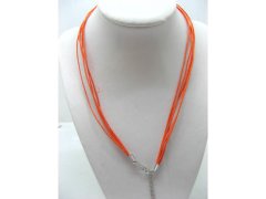 (image for) 100 Orange Multi-stranded Waxen Strings For Necklace