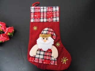 6Pcs Christmas Stocking Xmas Hanging Sock Gift Favor Bag