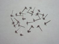 500 Metal Earring posts with rings finding