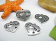 50pcs Metal Heart Charms yw-ac-mc2 (image for) 50pcs Metal Heart Charms yw-ac-mc2