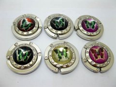 (image for) 8Pcs Folding Hand Bag Holder Hook Hanger- Butterfly Mixed
