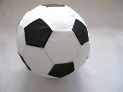 (image for) 1X Inflatable Beach Garden Football Soccer Ball Black White