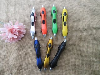 6Pcs New Movable Car Ball Point Pens 2 Usage Kid Favor (image for) 6Pcs New Movable Car Ball Point Pens 2 Usage Kid Favor