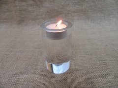 (image for) 9Pcs Round Crystal Tealight Candle Holder Wedding Party Favor