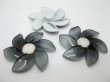 20Pcs Black Flower Hairclip Jewelry Finding Beads 6cm (image for) 20Pcs Black Flower Hairclip Jewelry Finding Beads 6cm