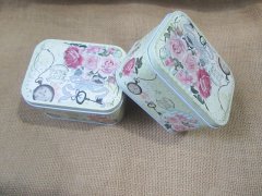 (image for) 4Pcs Romantic Metal Tin Box Storage Case Jewellery Wedding Gift 