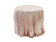 (image for) 1Pc Rose Gold Sequin Table Cloth Cover Backdrop Wedding Party