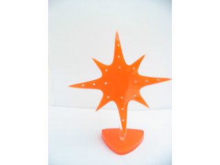 1X Orange FIREWORK Earring Display Stand Holds 8prs