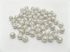 (image for) 500 Silver Plated Filigree Spacer Beads 8mm ac-sp229
