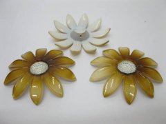 20Pc Coffee Blossom Sunflower Hairclip Jewelry Finding Beads 6cm 20Pc Coffee Blossom Sunflower Hairclip Jewelry Finding Beads 6cm