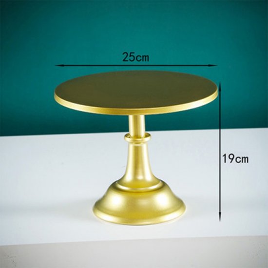 1Pc Golden Dessert Cake Stand Pedestal Display 25cm Wedding - Click Image to Close