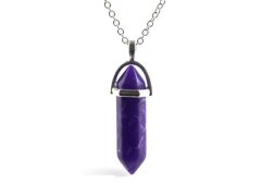 (image for) 10X Purple Turquoise Pendant Hexagon Prism Beads Charms