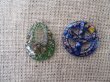 12Pcs Coloured Glaze Glass Golden Foil Beads Pendant Assorted (image for) 12Pcs Coloured Glaze Glass Golden Foil Beads Pendant Assorted